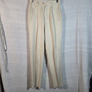 Tommy Bahama 100% Silk Pants Women’s Size 4 Ivory Cream Straight Leg Dress Pants